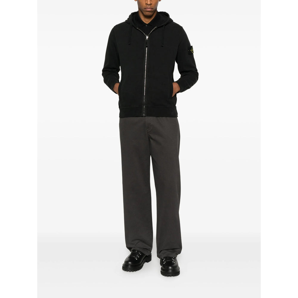 Stone Island Black Sweaters & Knitwear - Hoodies Men STONE ISLAND