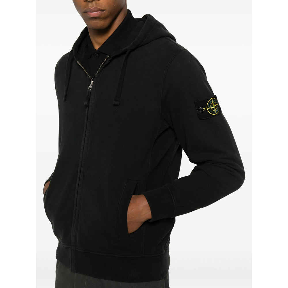 Stone Island Black Sweaters & Knitwear - Hoodies Men STONE ISLAND