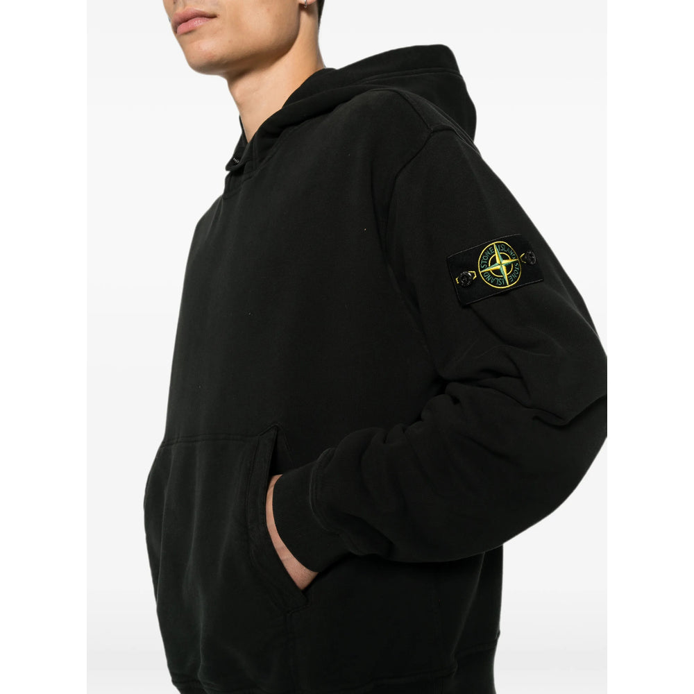 Stone Island Black Sweaters & Knitwear - Hoodies Men STONE ISLAND