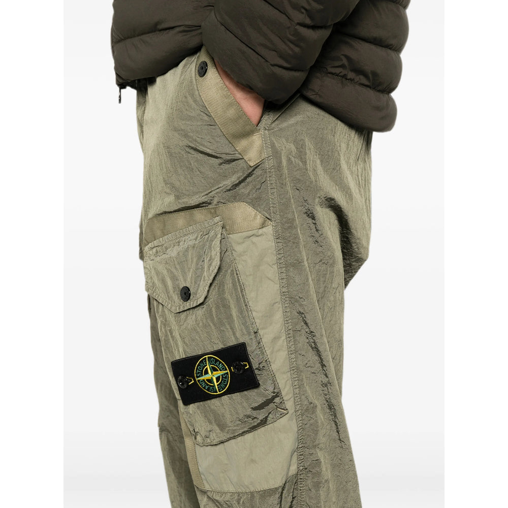 Stone Island Green Trousers - Regular & Straight-Leg Trousers Men STONE ISLAND