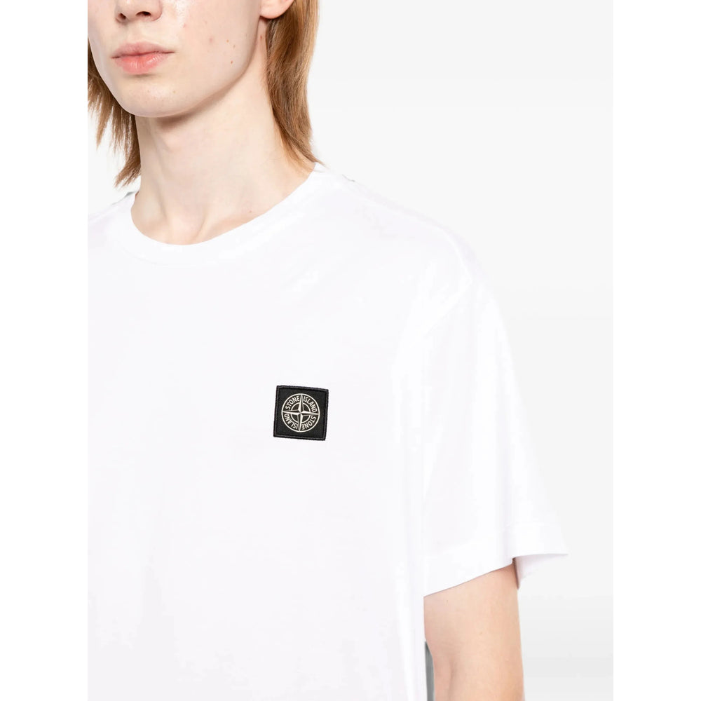 Stone Island White T-Shirts & Vests - T-Shirts Men STONE ISLAND