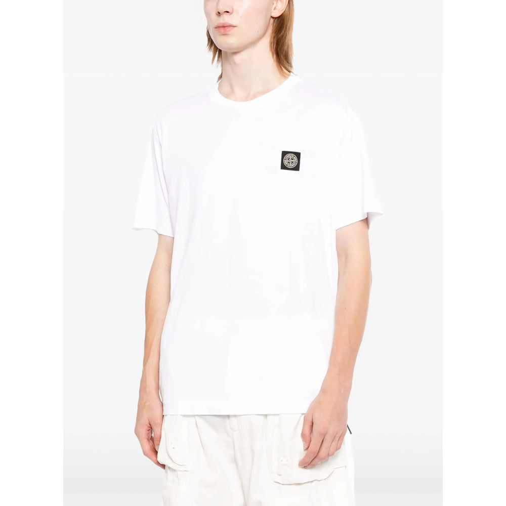 Stone Island White T-Shirts & Vests - T-Shirts Men STONE ISLAND