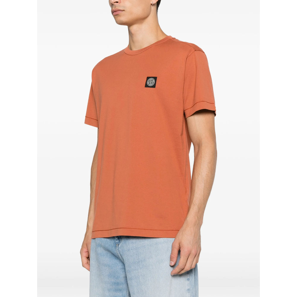 Stone Island Orange T-Shirts & Vests - T-Shirts Men STONE ISLAND