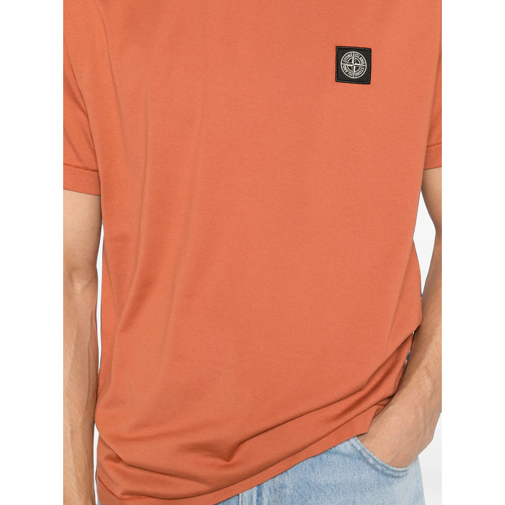 Stone Island Orange T-Shirts & Vests - T-Shirts Men STONE ISLAND