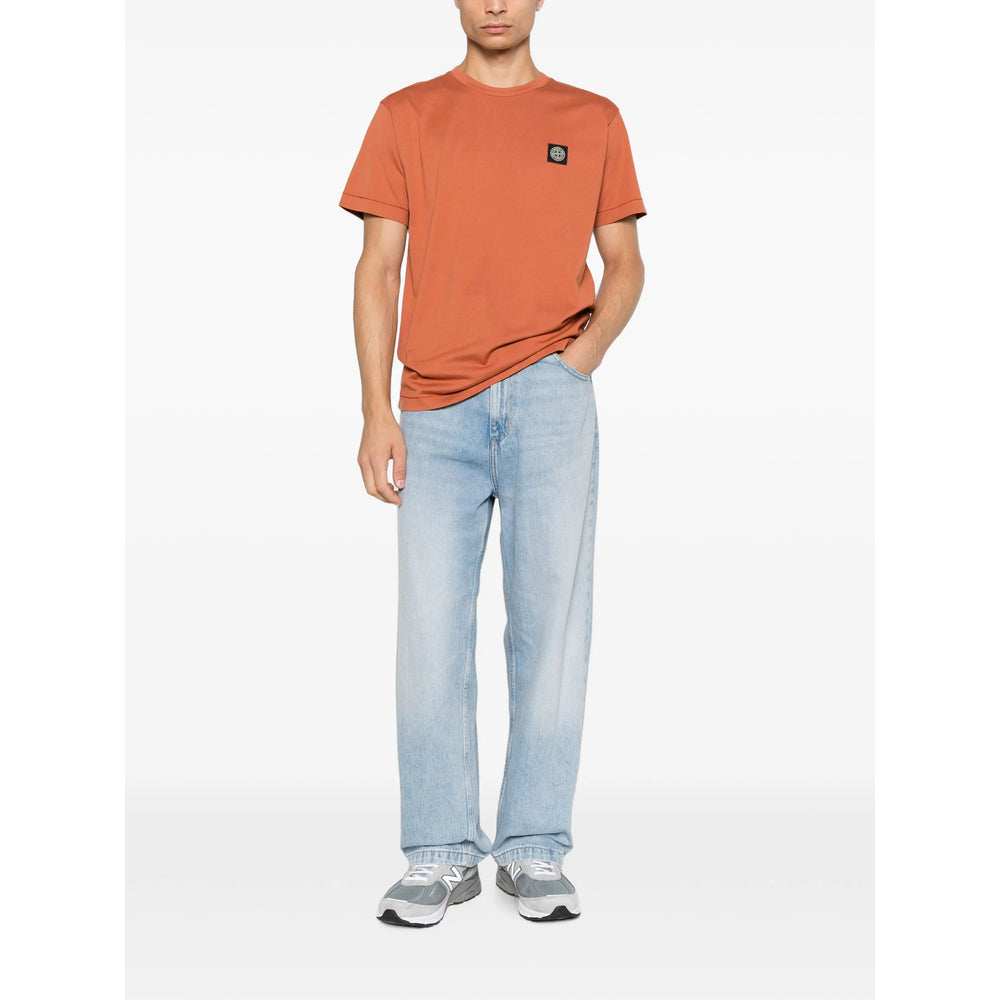 Stone Island Orange T-Shirts & Vests - T-Shirts Men STONE ISLAND