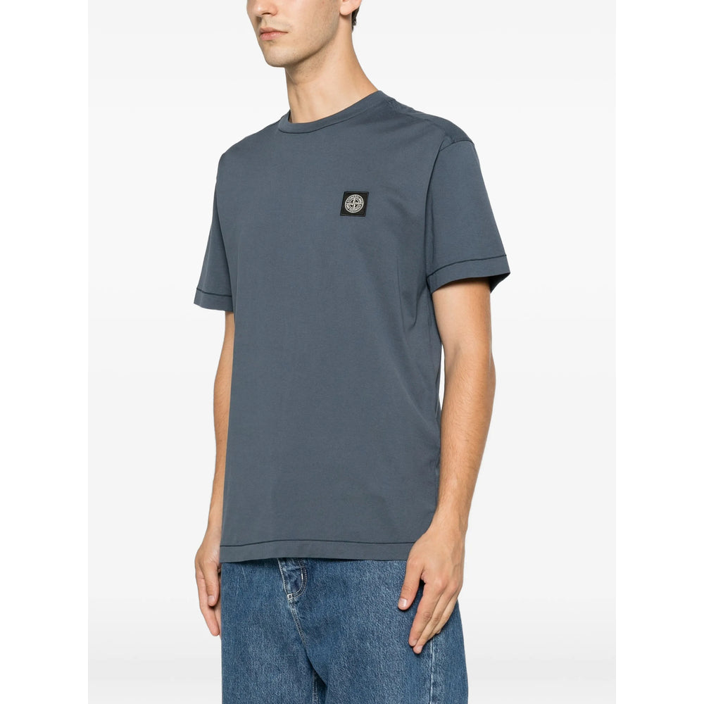 Stone Island Blue T-Shirts & Vests - T-Shirts Men STONE ISLAND