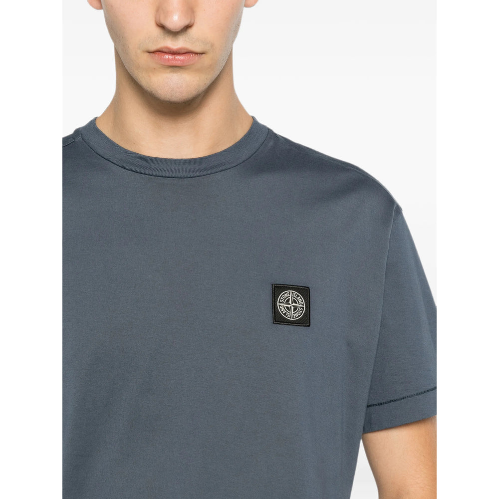 Stone Island Blue T-Shirts & Vests - T-Shirts Men STONE ISLAND