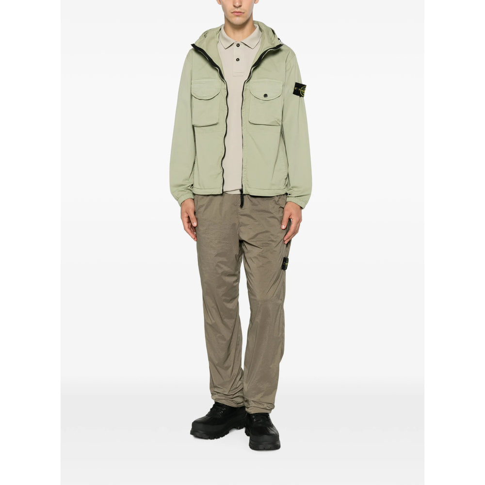 Stone Island Green Polo Shirts Men STONE ISLAND