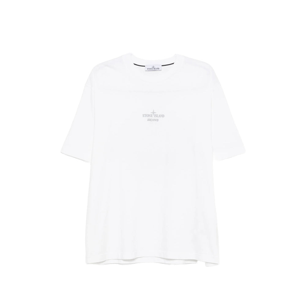 Stone Island White T-Shirts & Vests - T-Shirts Men STONE ISLAND