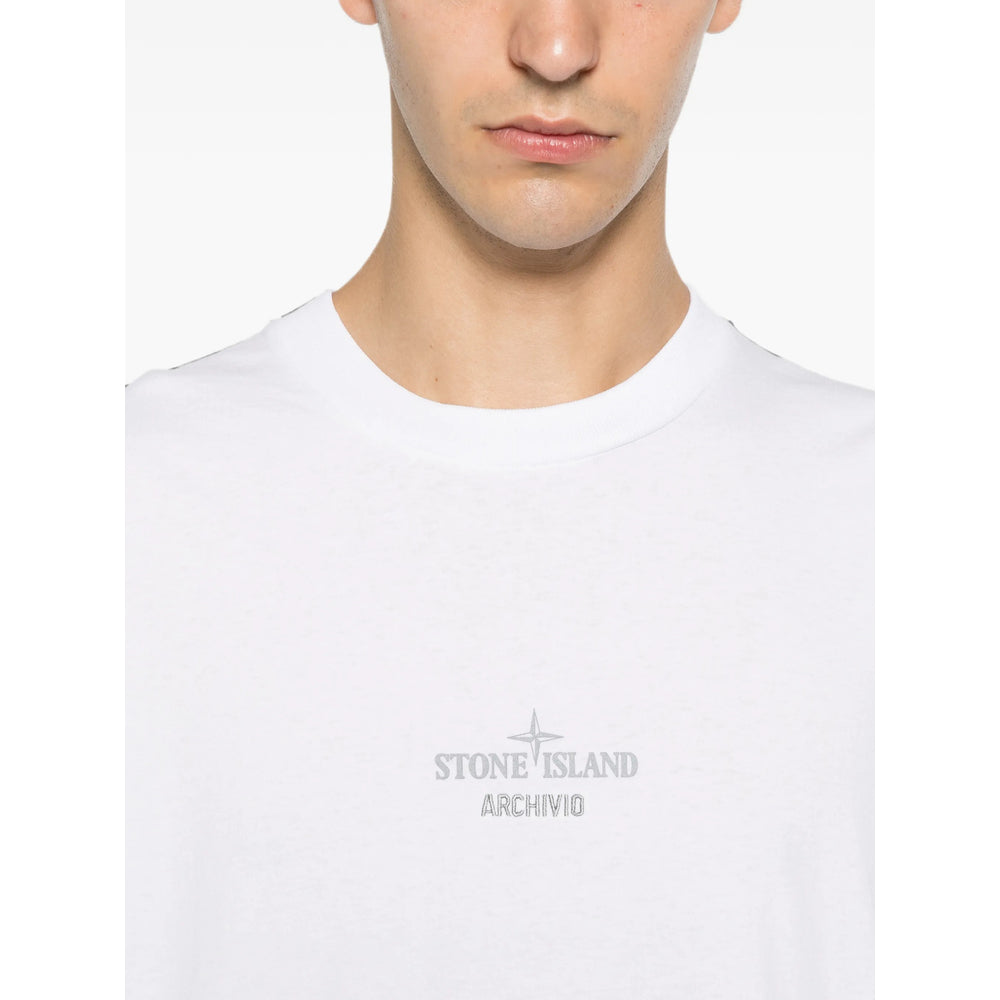 Stone Island White T-Shirts & Vests - T-Shirts Men STONE ISLAND