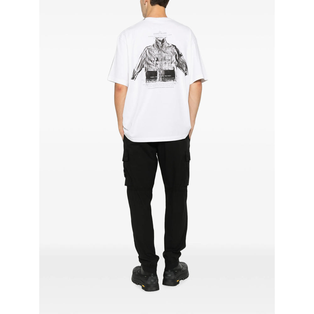 Stone Island White T-Shirts & Vests - T-Shirts Men STONE ISLAND