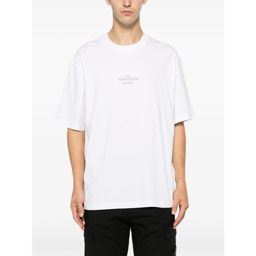 Stone Island White T-Shirts & Vests - T-Shirts Men STONE ISLAND