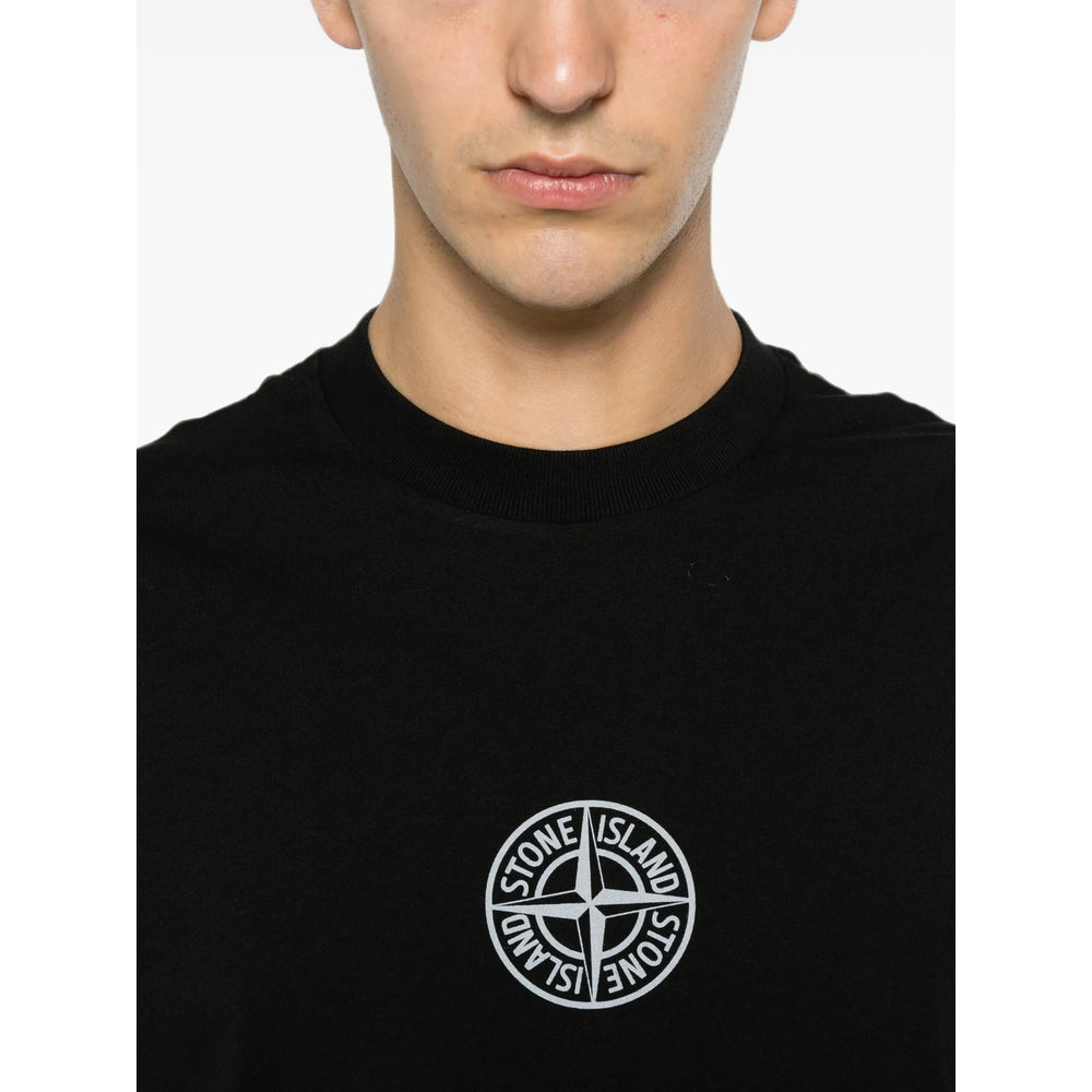 Stone Island Black T-Shirts & Vests - T-Shirts Men STONE ISLAND