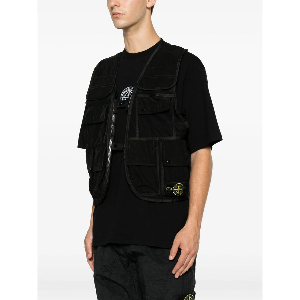 Stone Island Black Jackets - Waistcoats & Gilets Men STONE ISLAND