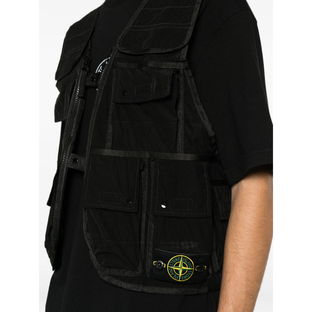 Stone Island Black Jackets - Waistcoats & Gilets Men STONE ISLAND