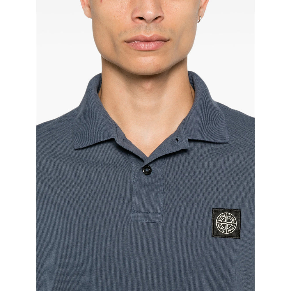 Stone Island Blue Polo Shirts Men STONE ISLAND