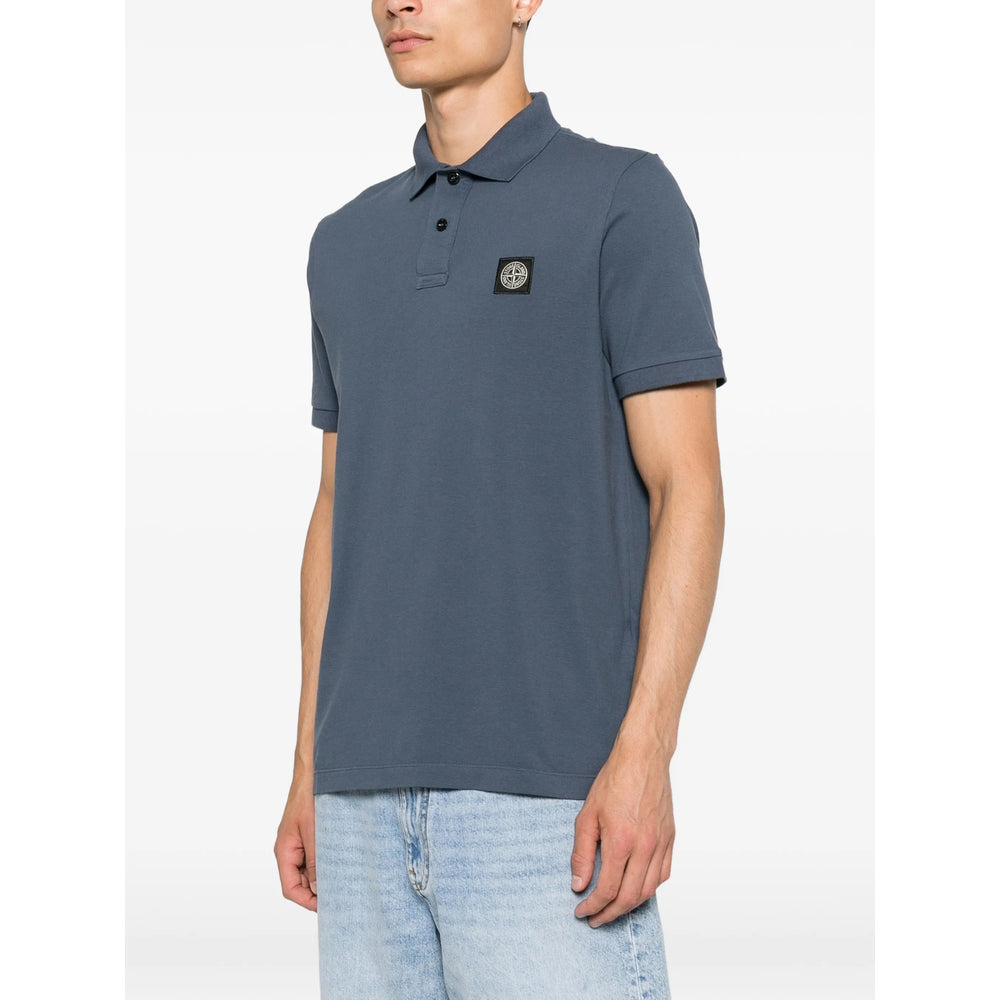 Stone Island Blue Polo Shirts Men STONE ISLAND