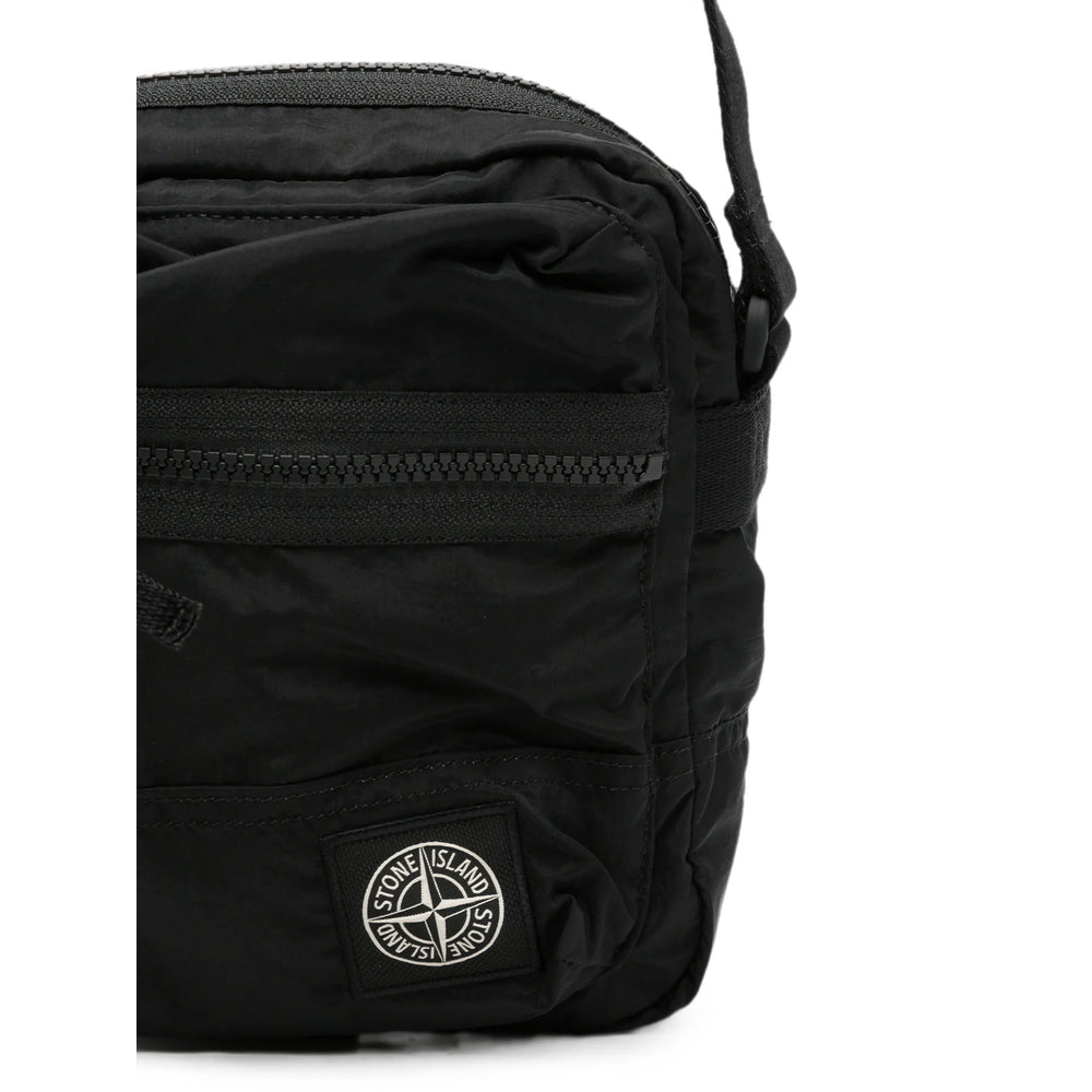 Stone Island Black Messenger Bags Men STONE ISLAND
