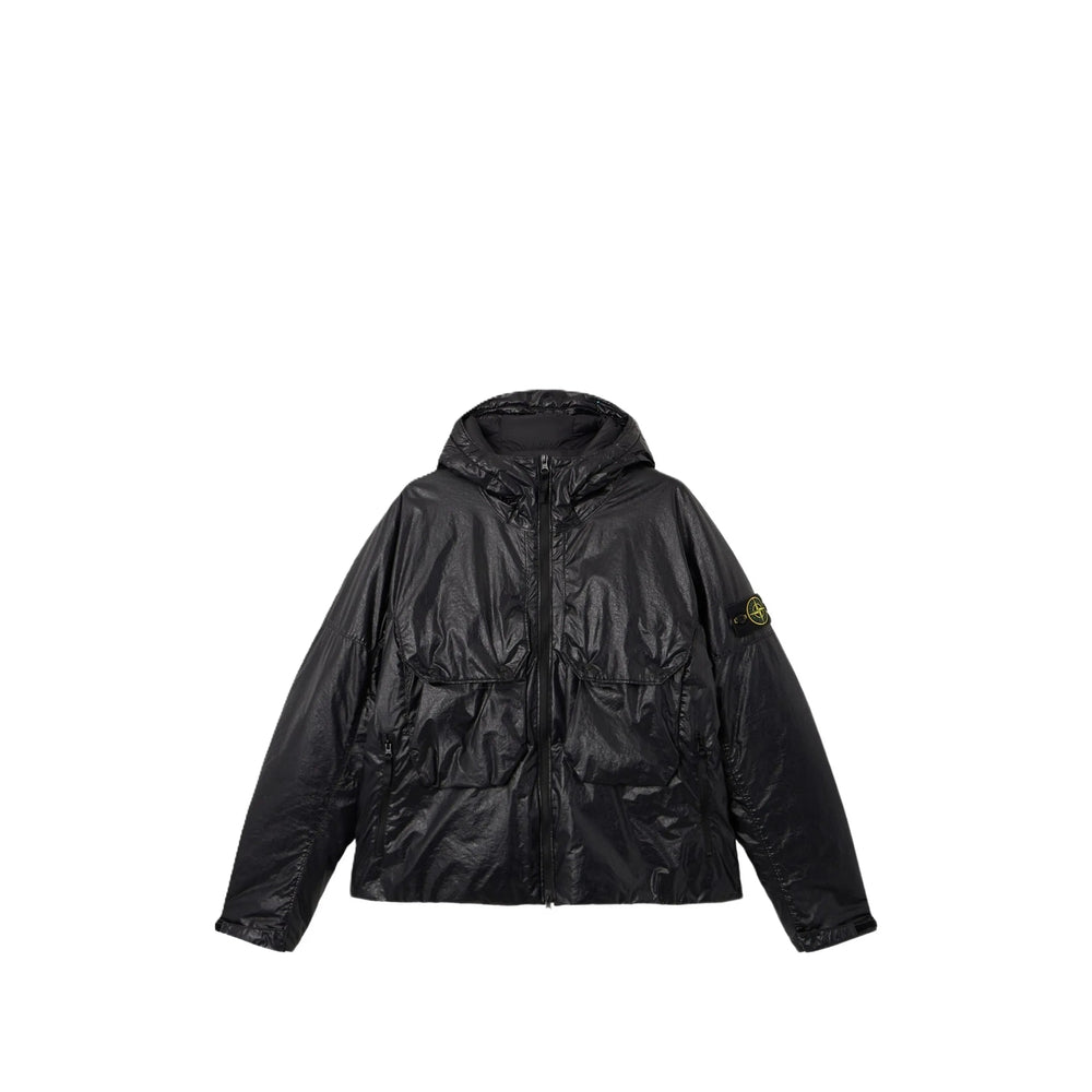 Stone Island Black Jackets - Hooded Jackets Men STONE ISLAND