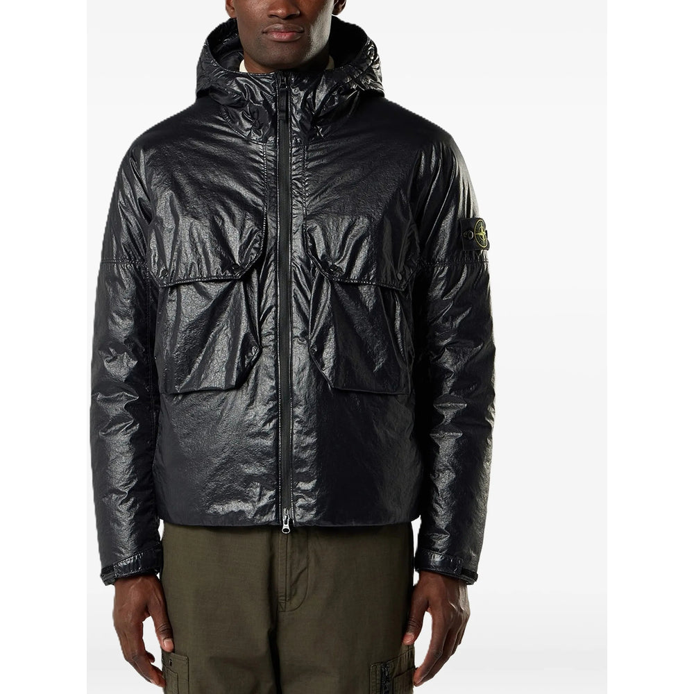 Stone Island Black Jackets - Hooded Jackets Men STONE ISLAND