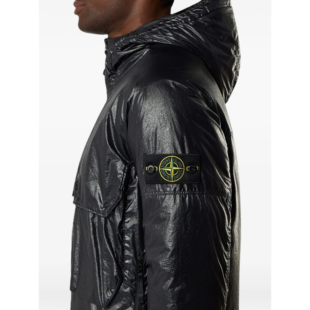 Stone Island Black Jackets - Hooded Jackets Men STONE ISLAND