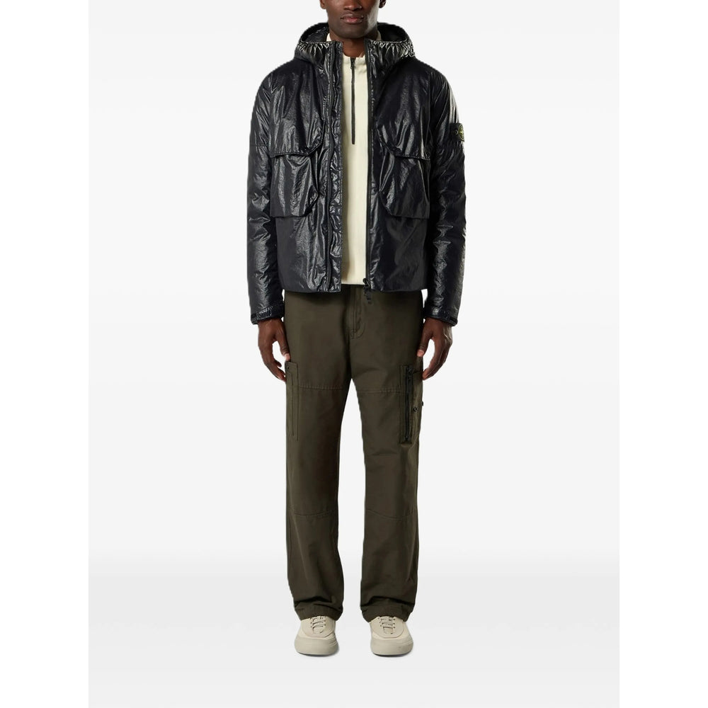 Stone Island Black Jackets - Hooded Jackets Men STONE ISLAND