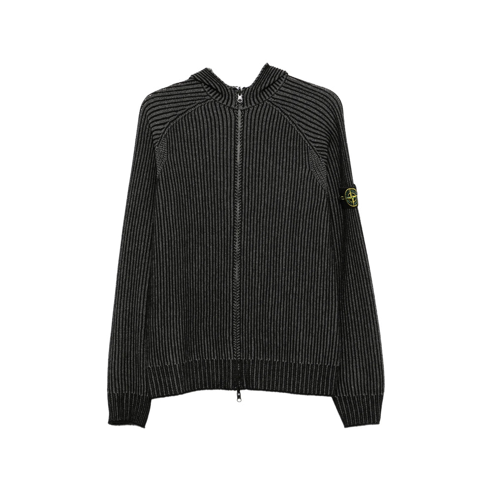 Stone Island Black Sweaters & Knitwear - Cardigans Men STONE ISLAND
