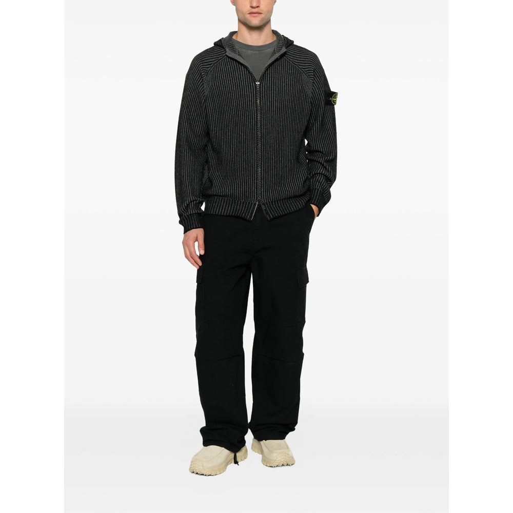 Stone Island Black Sweaters & Knitwear - Cardigans Men STONE ISLAND