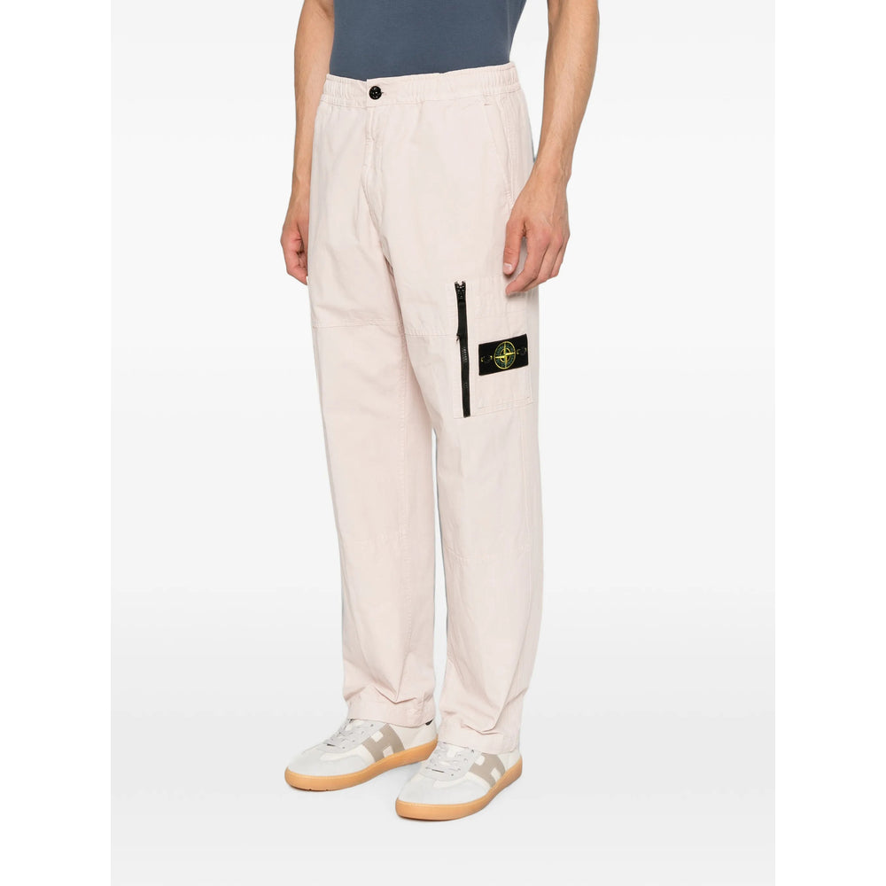 Stone Island Pink Trousers - Loose Fit Men STONE ISLAND