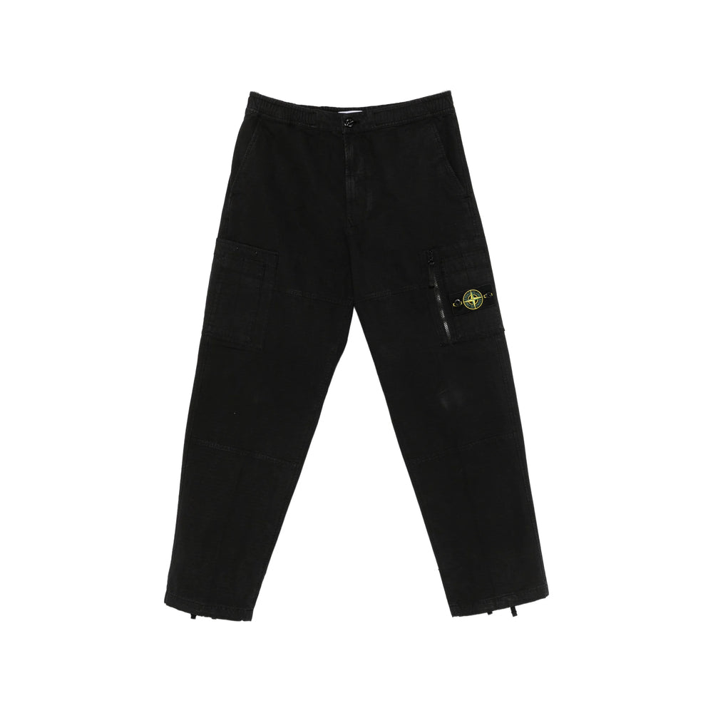 Stone Island Black Trousers - Regular & Straight-Leg Trousers Men STONE ISLAND