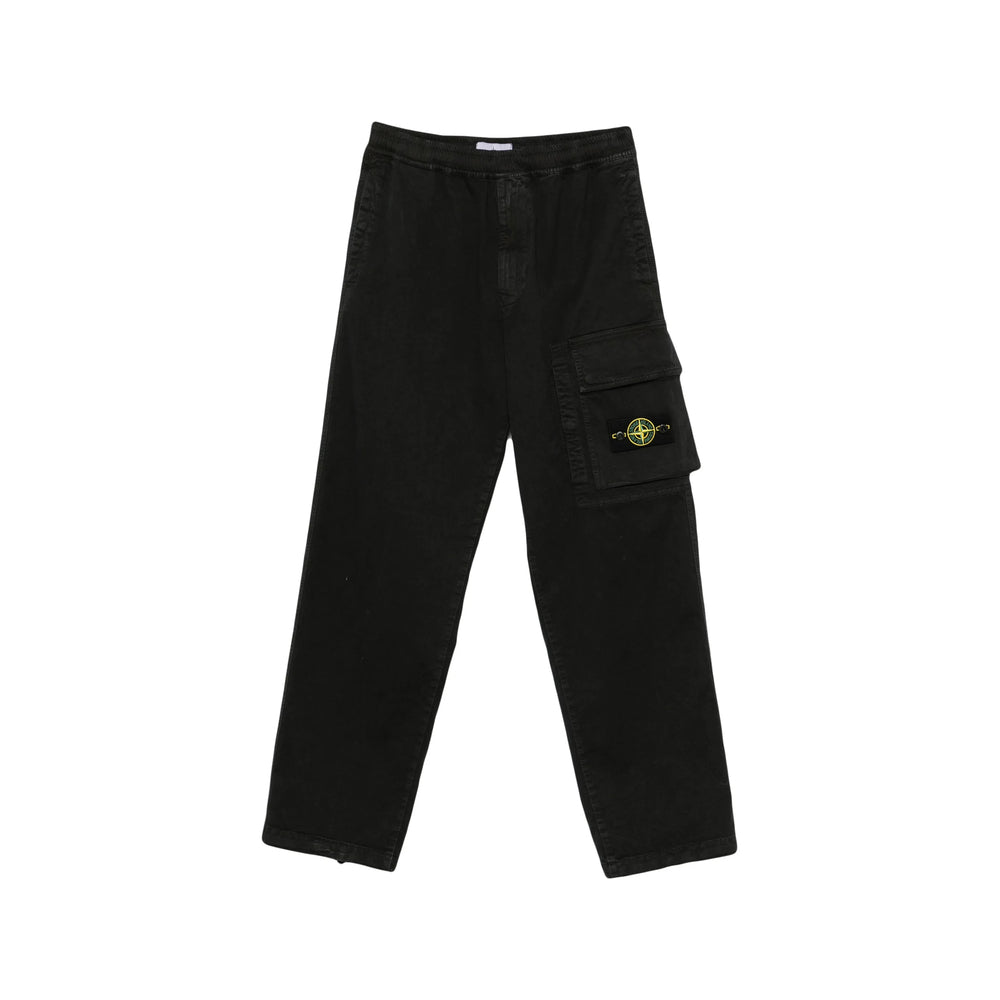 Stone Island Black Trousers - Regular & Straight-Leg Trousers Men STONE ISLAND