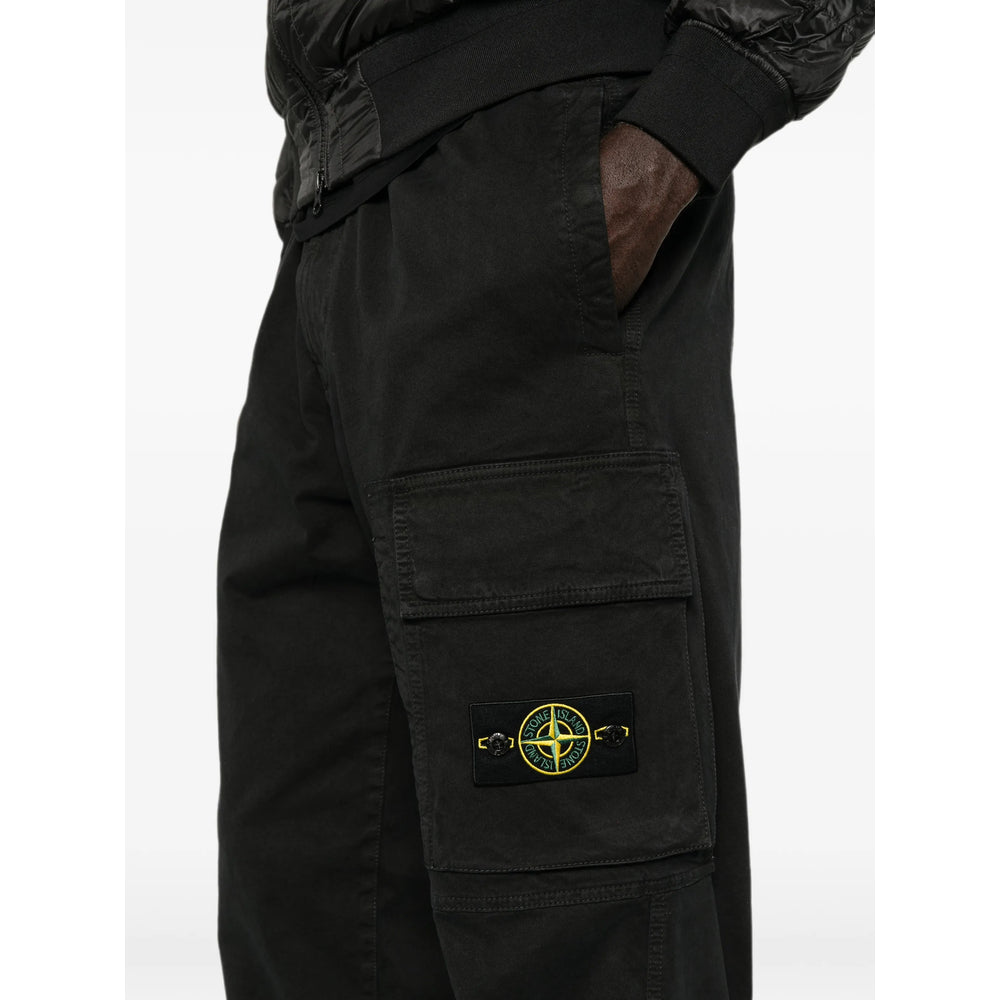 Stone Island Black Trousers - Regular & Straight-Leg Trousers Men STONE ISLAND