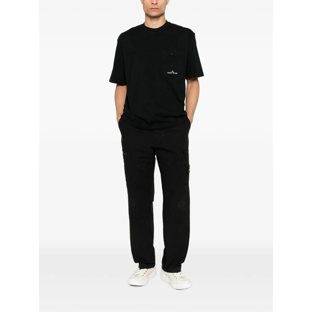 Stone Island Black T-Shirts & Vests - T-Shirts Men STONE ISLAND