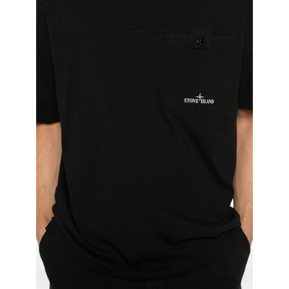 Stone Island Black T-Shirts & Vests - T-Shirts Men STONE ISLAND