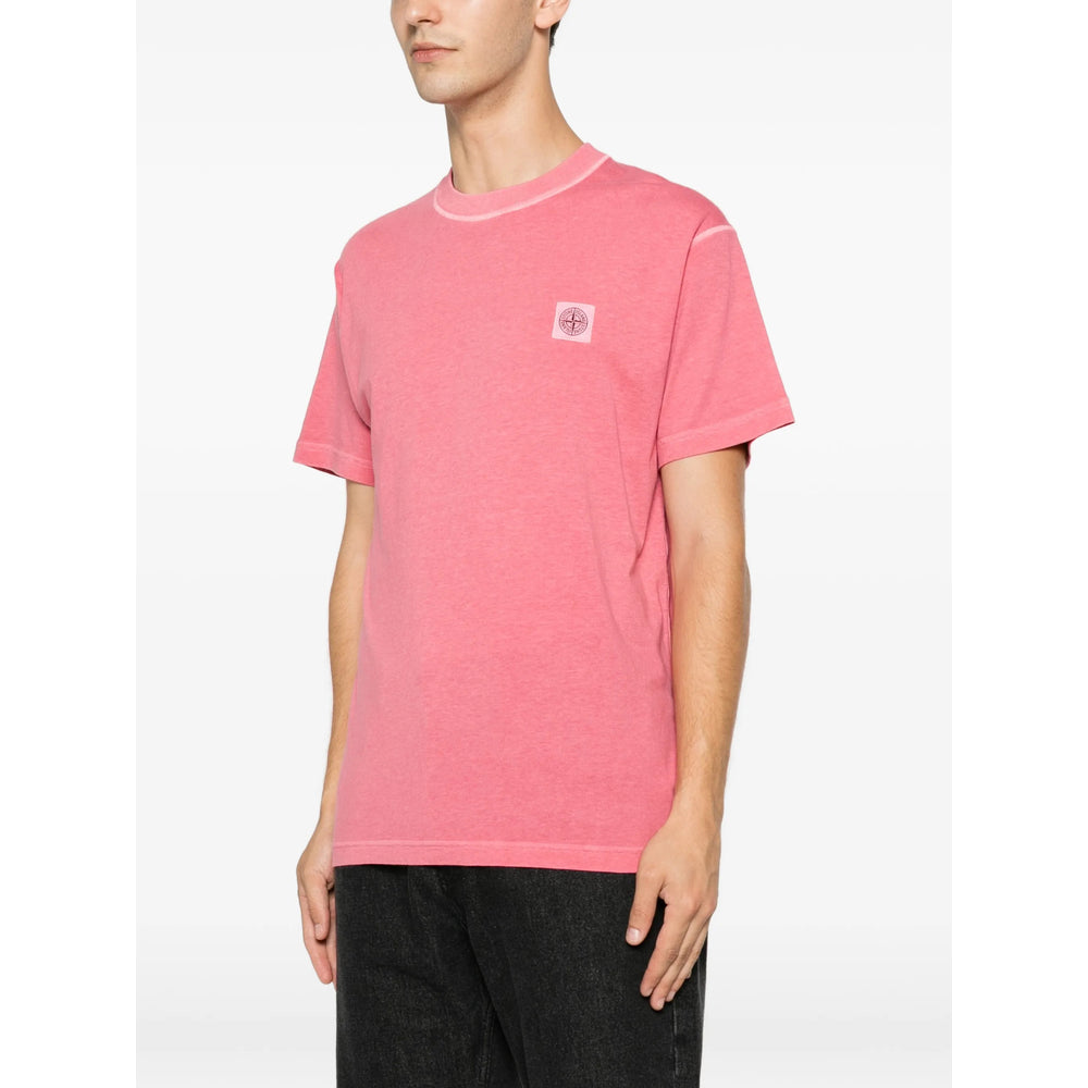 Stone Island Pink T-Shirts & Vests - T-Shirts Men STONE ISLAND