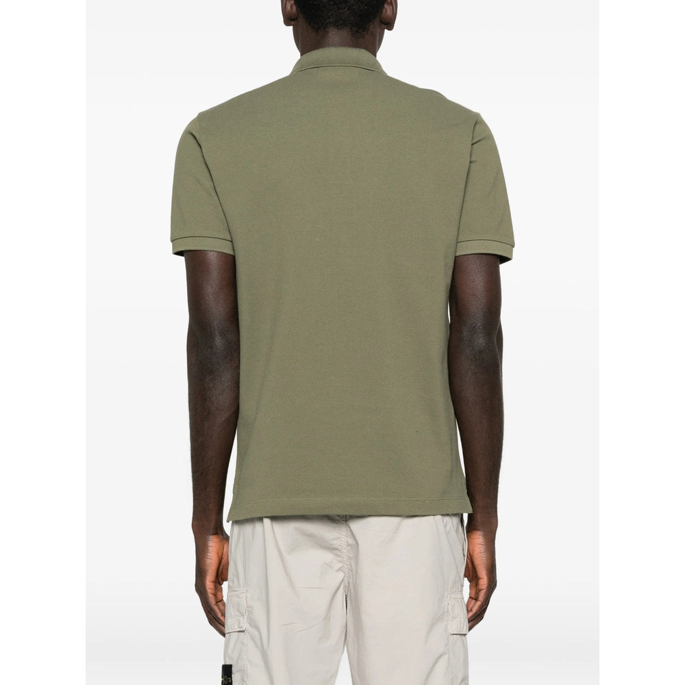 Stone Island Green Polo Shirts Men STONE ISLAND