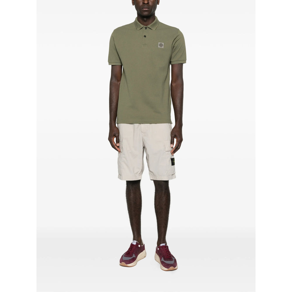 Stone Island Green Polo Shirts Men STONE ISLAND
