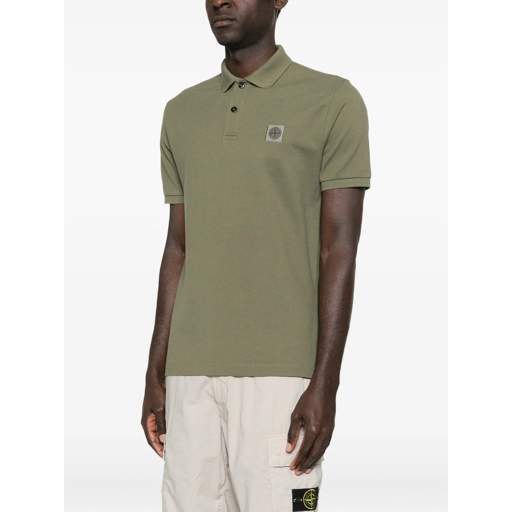 Stone Island Green Polo Shirts Men STONE ISLAND