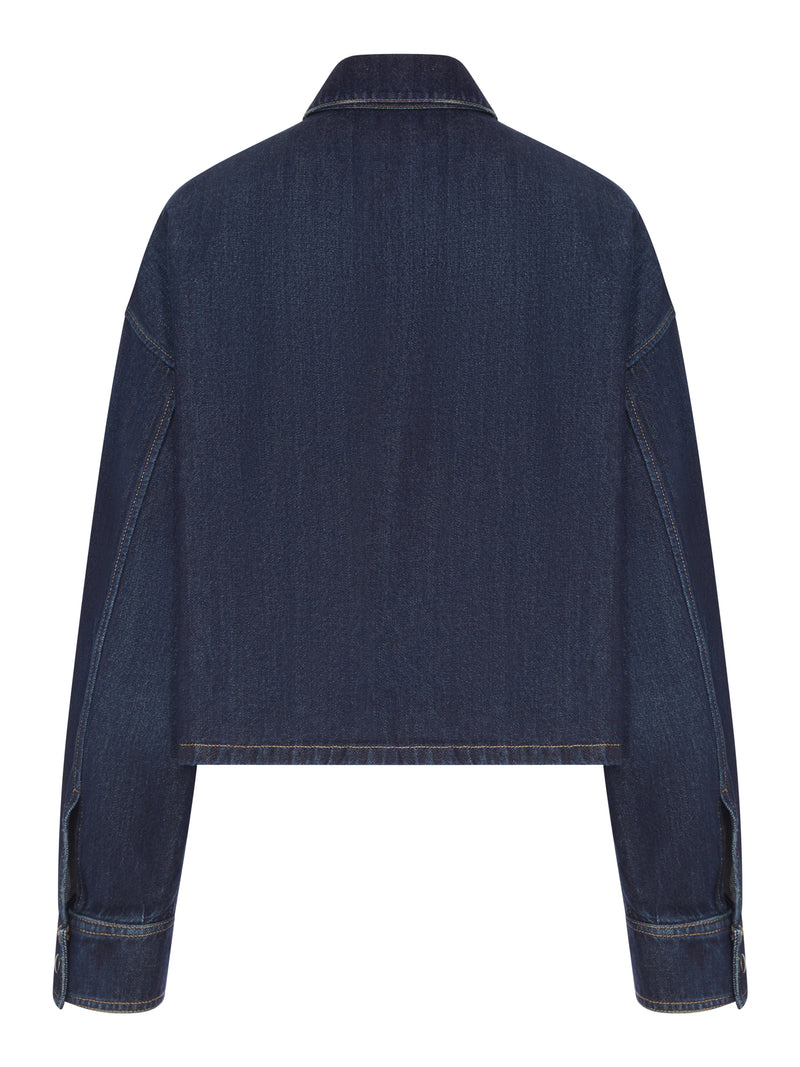 Prada Women Denim Shirt With Logo PRADA