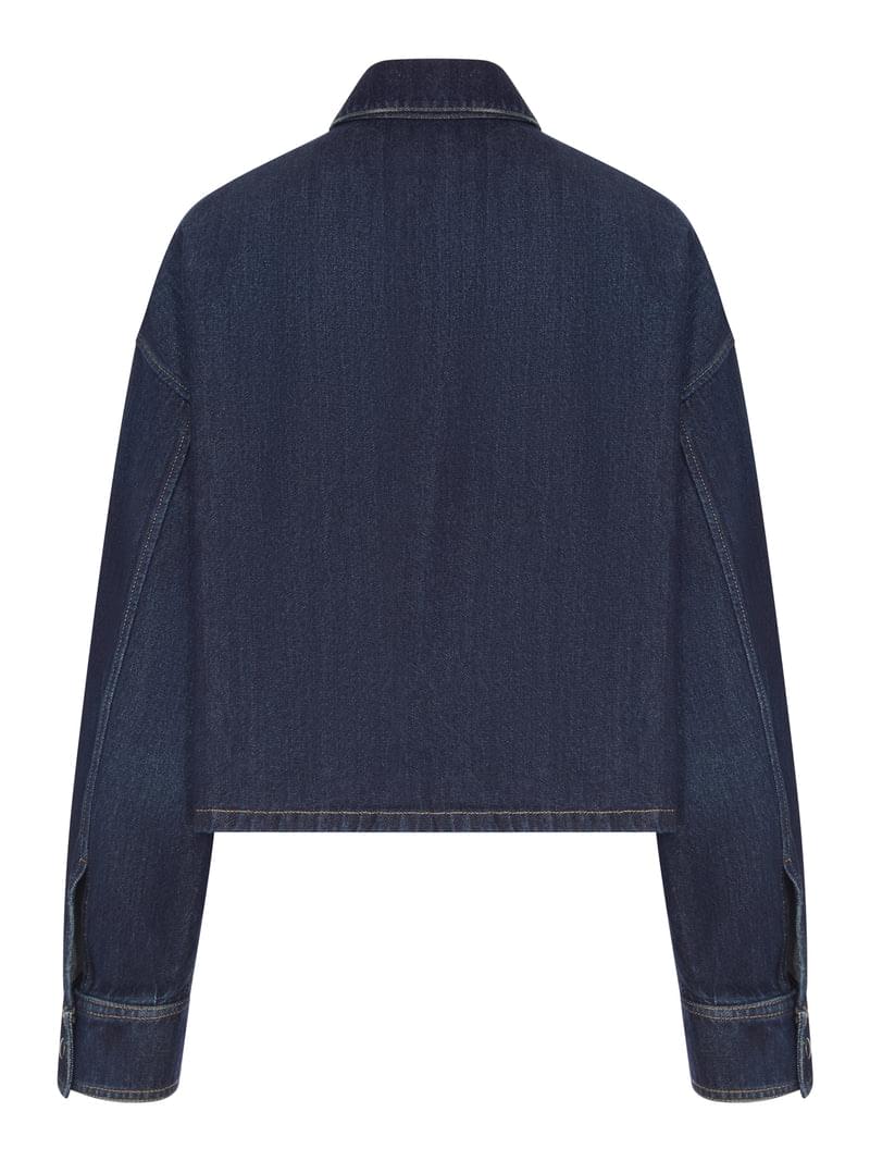 Prada Women Denim Shirt With Logo PRADA