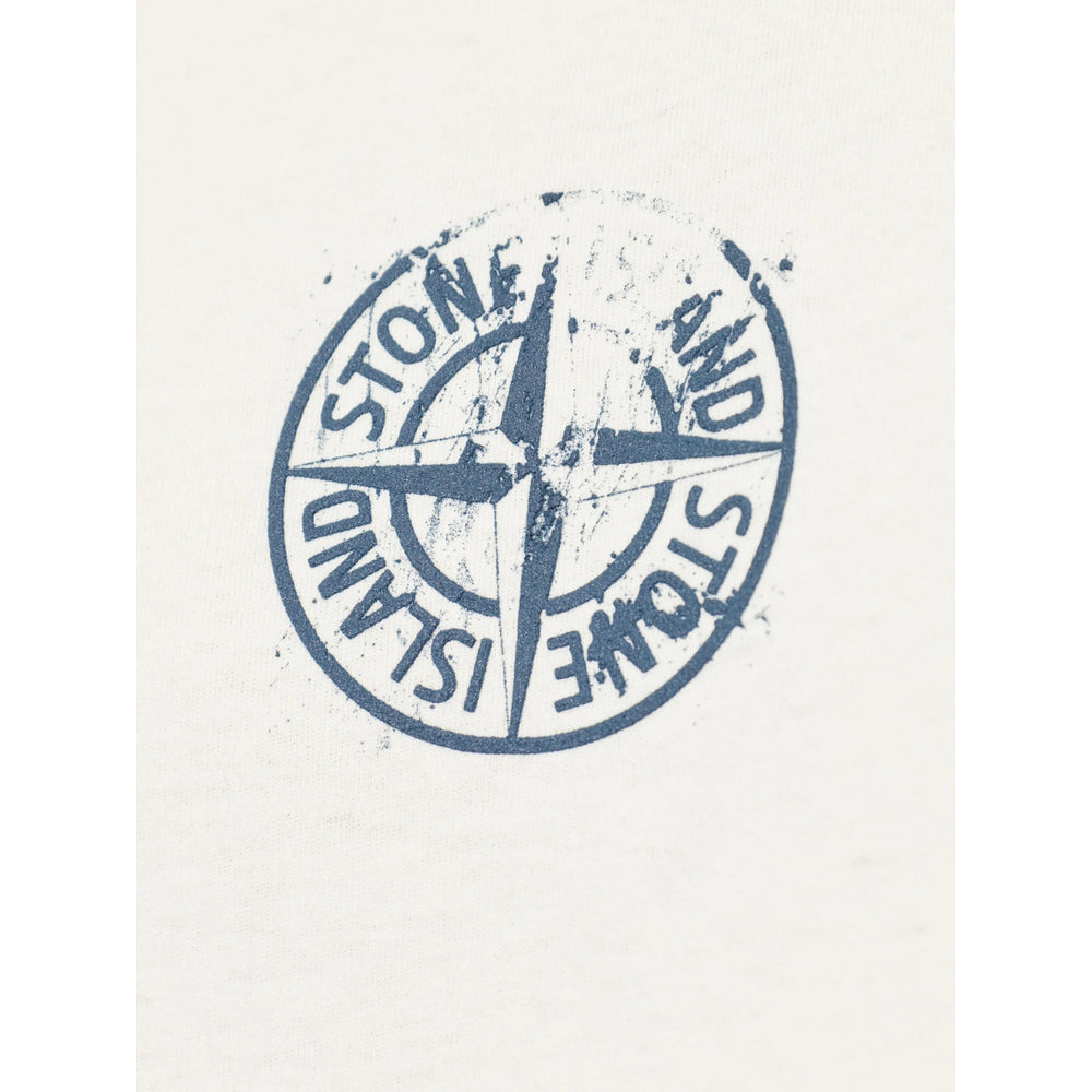 Stone Island White T-Shirts & Vests - T-Shirts Men STONE ISLAND
