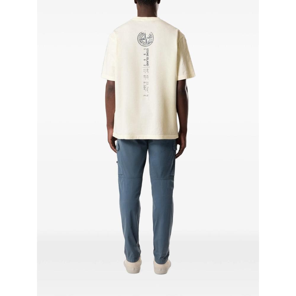 Stone Island White T-Shirts & Vests - T-Shirts Men STONE ISLAND