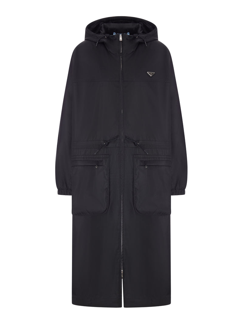 Prada Women Re-Nylon Trench Coat With Hood PRADA