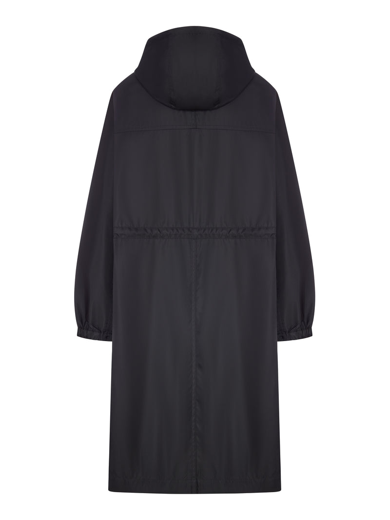 Prada Women Re-Nylon Trench Coat With Hood PRADA