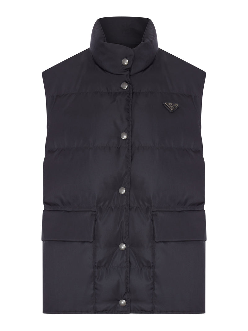 Prada Women Re-Nylon Vest With Logo Plaque PRADA