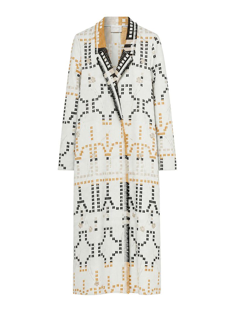 Forte Forte Women Long Embroidered Jacquard Coat FORTE FORTE