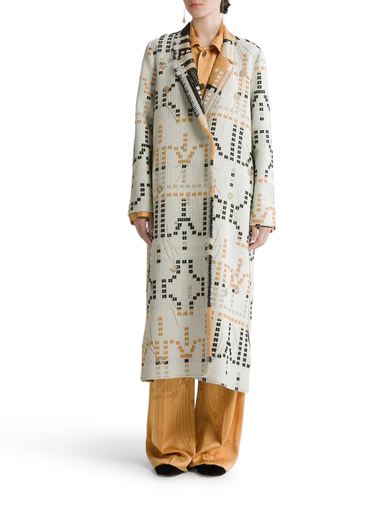 Forte Forte Women Long Embroidered Jacquard Coat FORTE FORTE