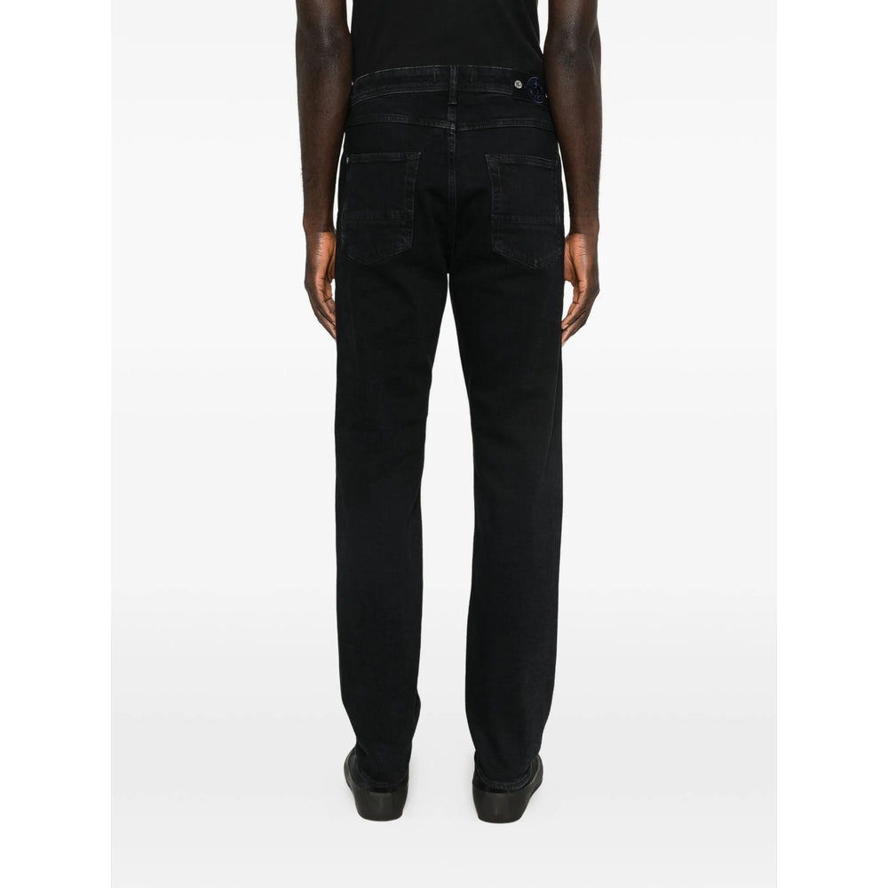 Stone Island Denim Black Denim - Slim-Fit Jeans Men Stone Island Denim