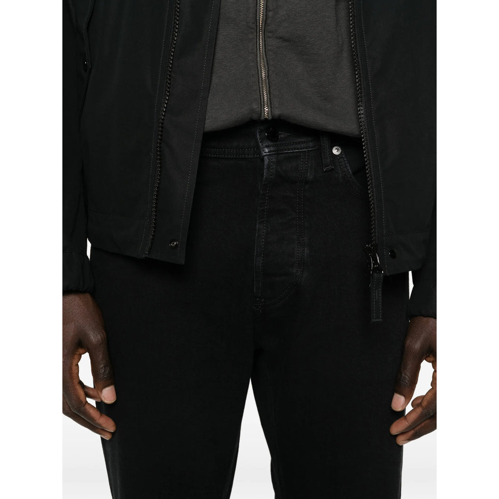 Stone Island Denim Black Denim - Slim-Fit Jeans Men Stone Island Denim