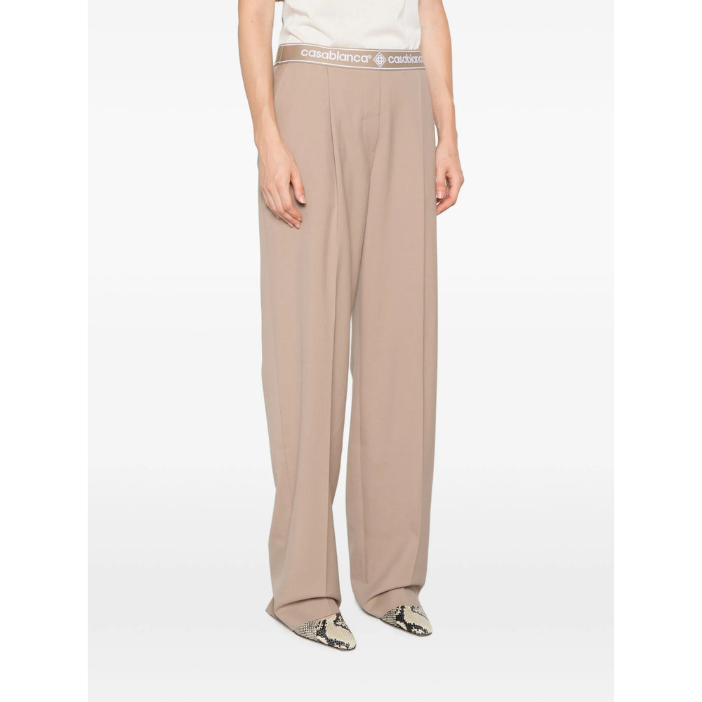Casablanca Neutrals Trousers - Straight Trousers Women CASABLANCA